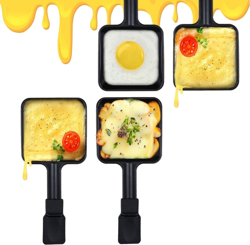 Kosmosta Non-Stick Coated Mini Grill Cheese Pan Melting Accessories for Raclette Dishes, Set of 4, 8.53.8 in - Image 1